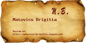 Matovics Brigitta névjegykártya