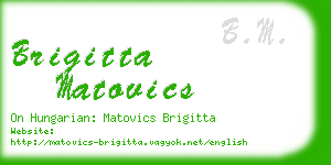 brigitta matovics business card